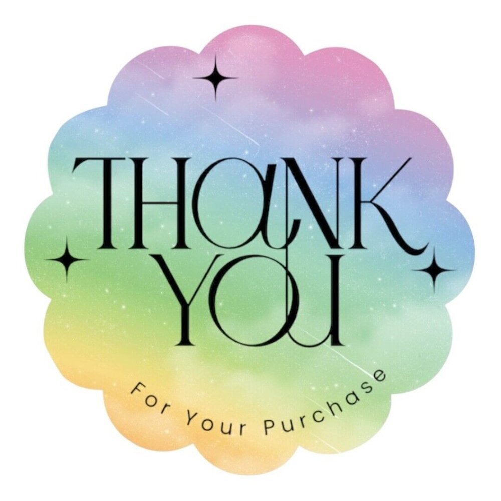 2” Thank you for your purchase Stickers for Shipping Adhesive Labels